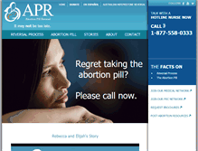 Tablet Screenshot of abortionpillreversal.com